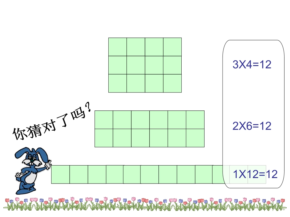 北师大版五年级上册精美实用课件：找因数_倍数与因数(金豫)_第3页