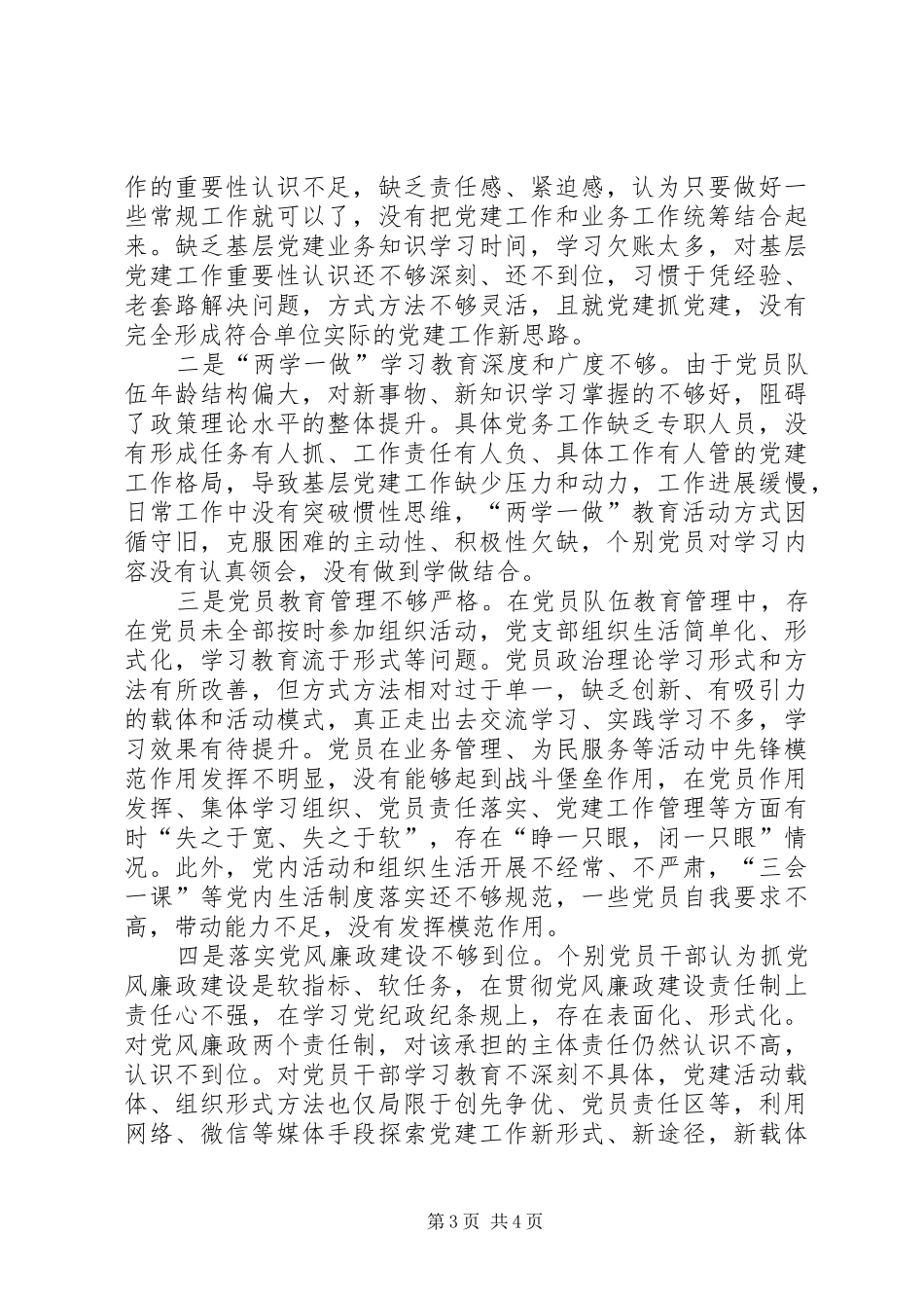 动检支部书记抓基层党建和落实全面从严治党主体责任情况述职_第3页