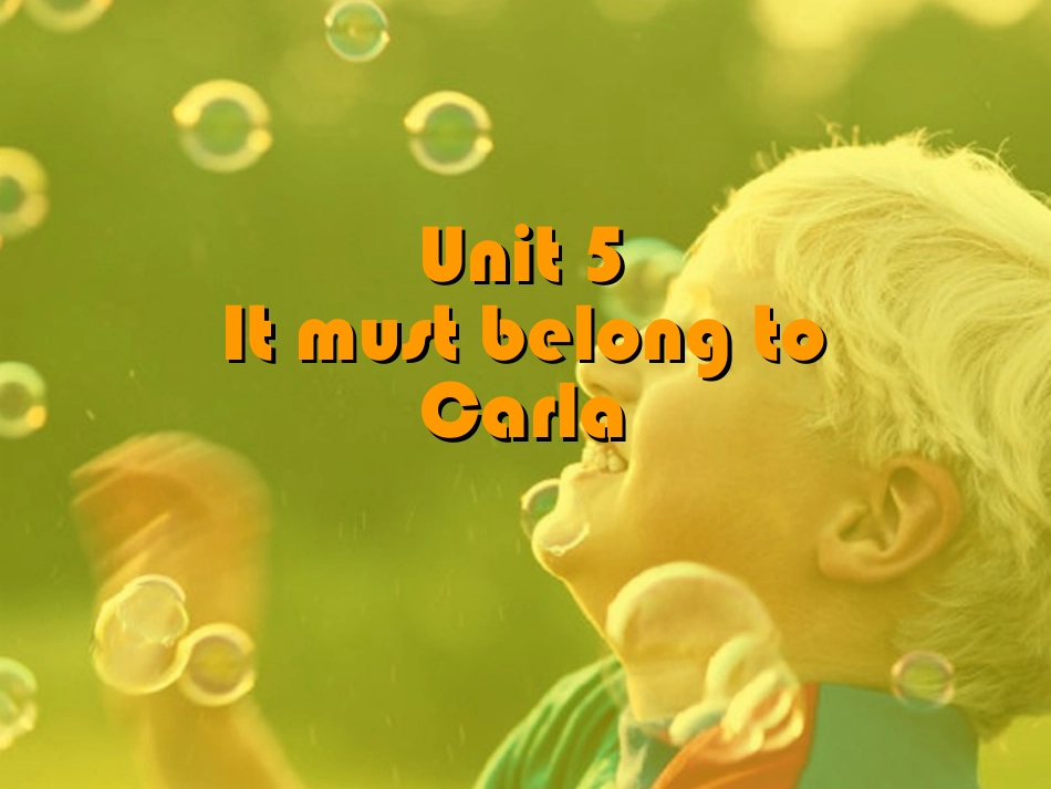 九年级英语Unit5ItmustbelongtoCarla新课标人教版_第1页