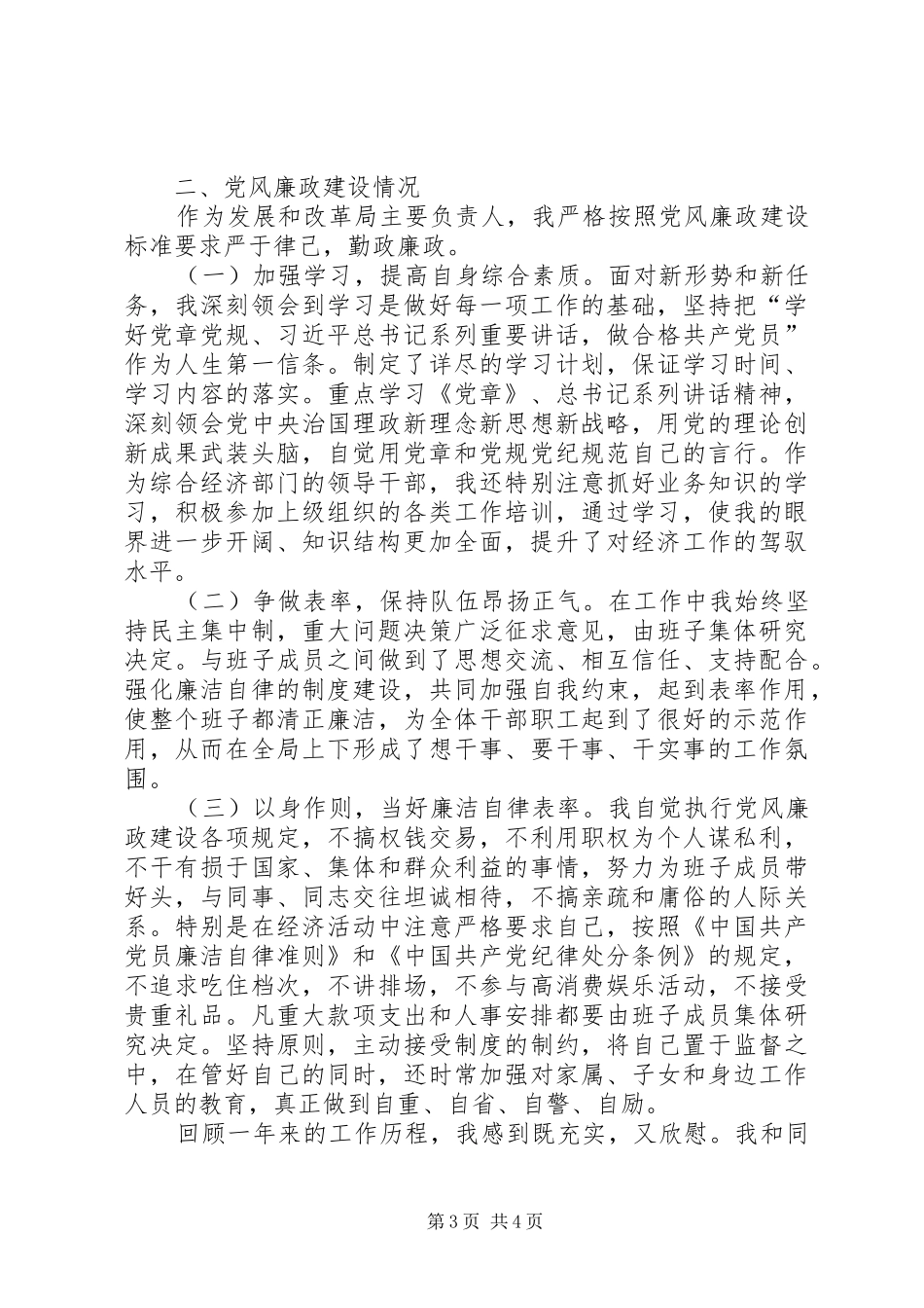 发展和改革局主要负责人述职述廉报告_第3页