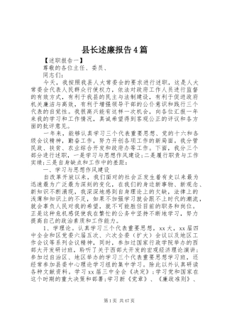 县长述廉报告4篇