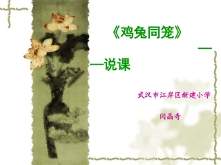 《鸡兔同笼》说课幻灯正式【人教版】