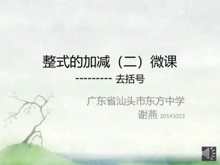 整式的加减（二）微