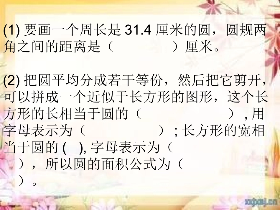 小学六年级圆的复习题_第2页