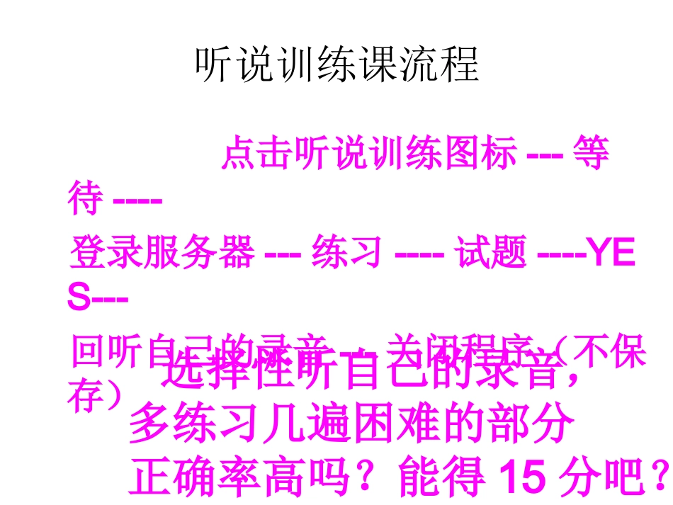 听说训练的流程和要求_第1页