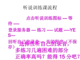 听说训练的流程和要求