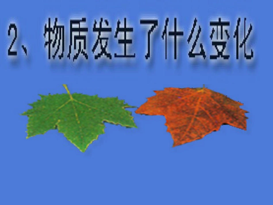 小学粤教版科学六年级_物质发生了什么变化_第1页