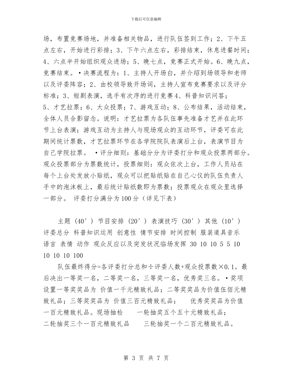 “科普短剧大赛”活动策划书与“童话大王”郑渊洁开讲啦励志演讲稿汇编_第3页