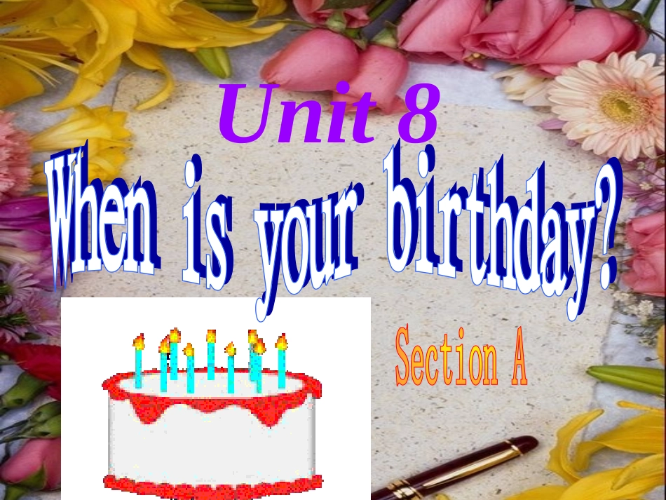 七年级英语上册第八单元整单元课件新目标_第1页