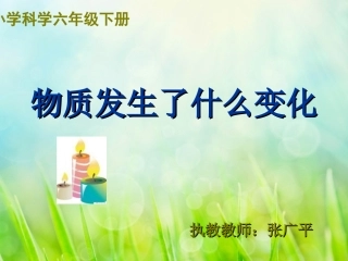 物质发生什么变化