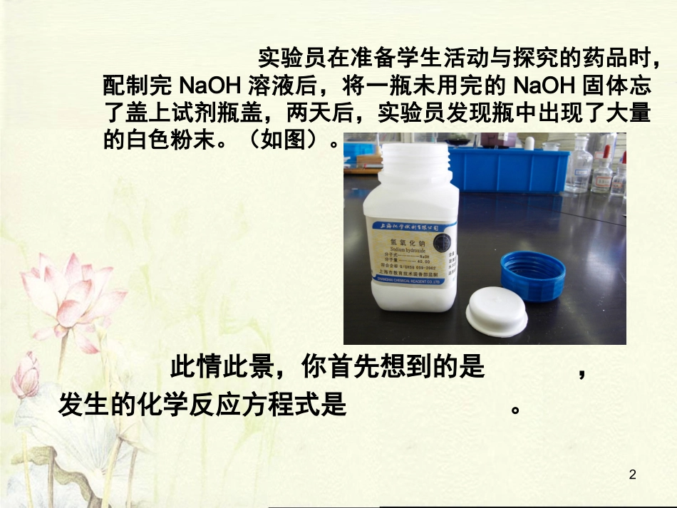 实验探究《氢氧化钠的变质》_第2页
