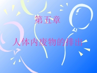 人体内废物的排出（正）