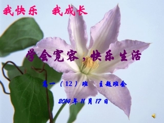 学会宽容主题班会PPT