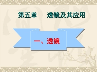 八年级物理透镜课件