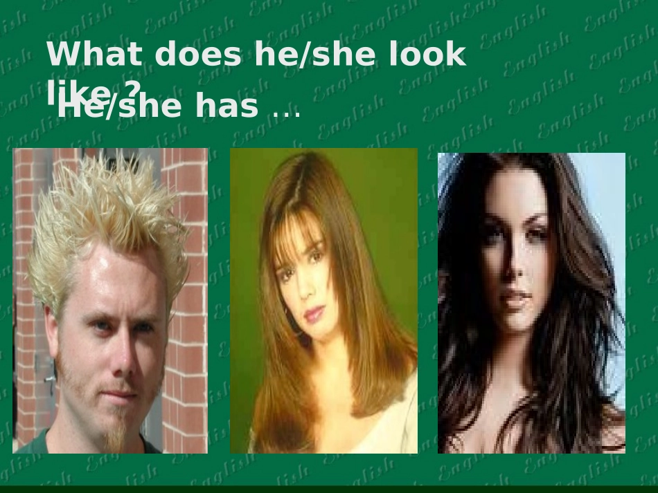 人教新目标英语七年级下册Unit7WhatdoeshelooklikePeriodI教学演示_第3页