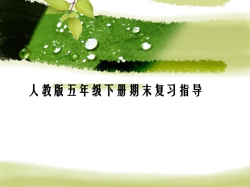 五年级下册期末总复习修改稿_第1页