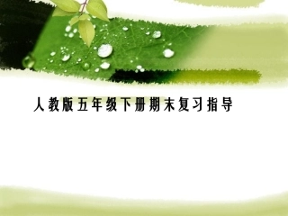 五年级下册期末总复习修改稿