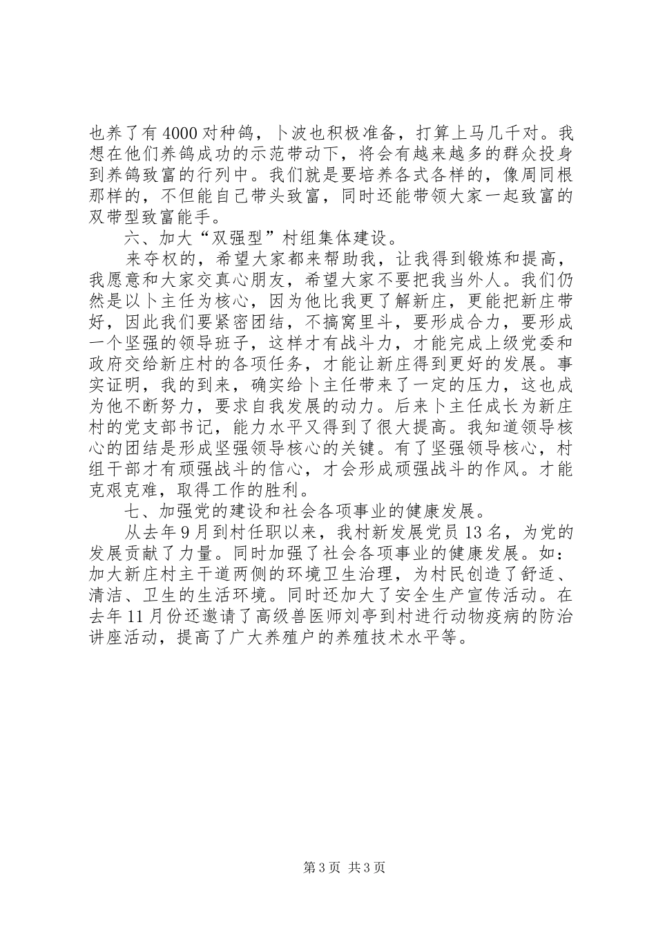 20XX年村党总支部书记述职报告范文_第3页