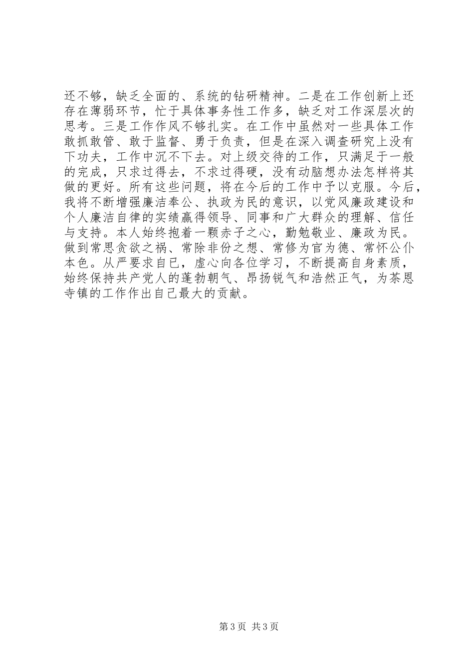 副镇长述职述廉报告范文_第3页