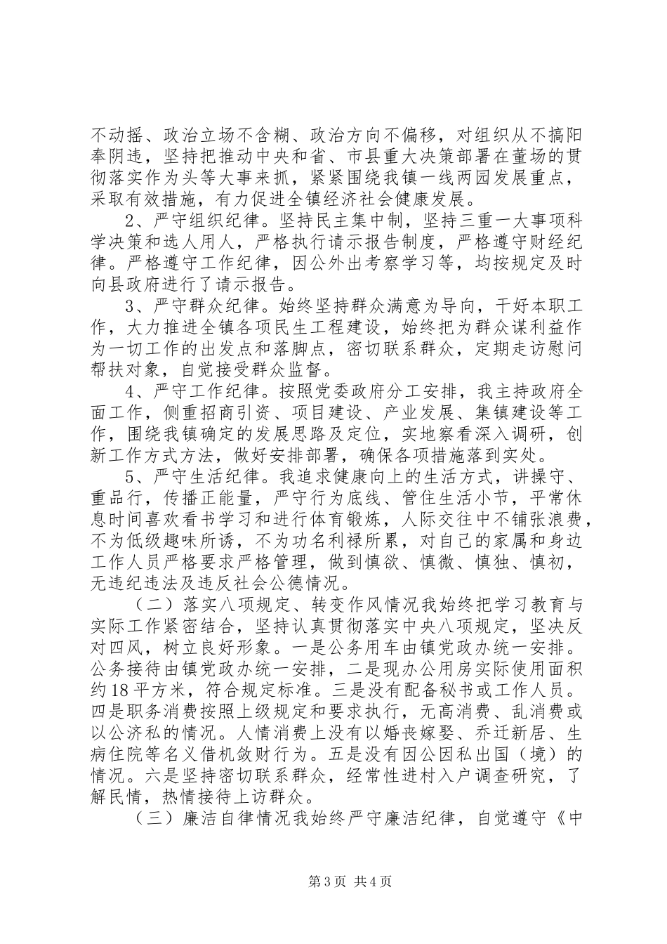 乡镇党委副书记镇长XX年度个人述责述廉报告_第3页