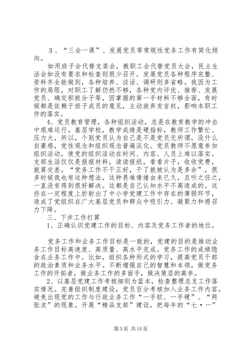 XX年支部书记述职报告4篇_第3页