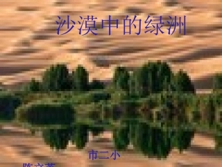 四年级语文下册沙漠中的绿洲2课件苏教版