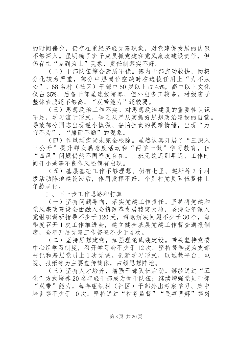 党委书记抓党建工作述职报告6篇_第3页