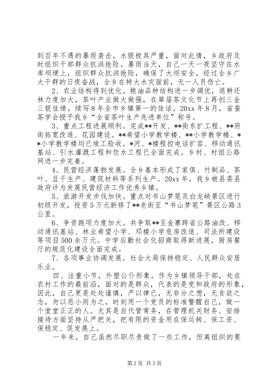乡长年度述职报告_第2页