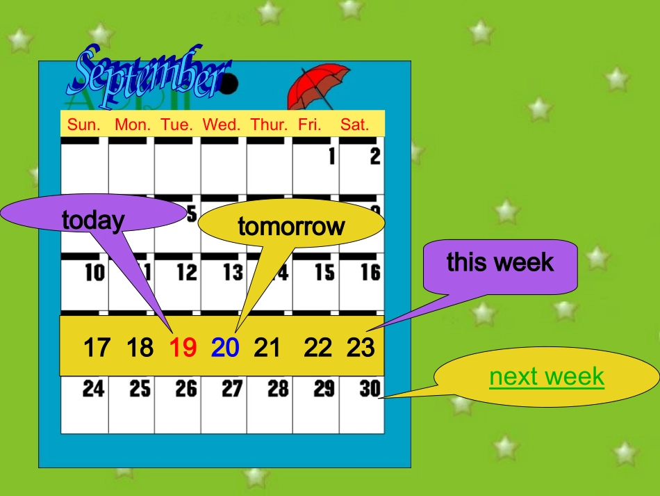 新版pep六年级上Unit3MyweekendplanALet’slearn课件_第3页