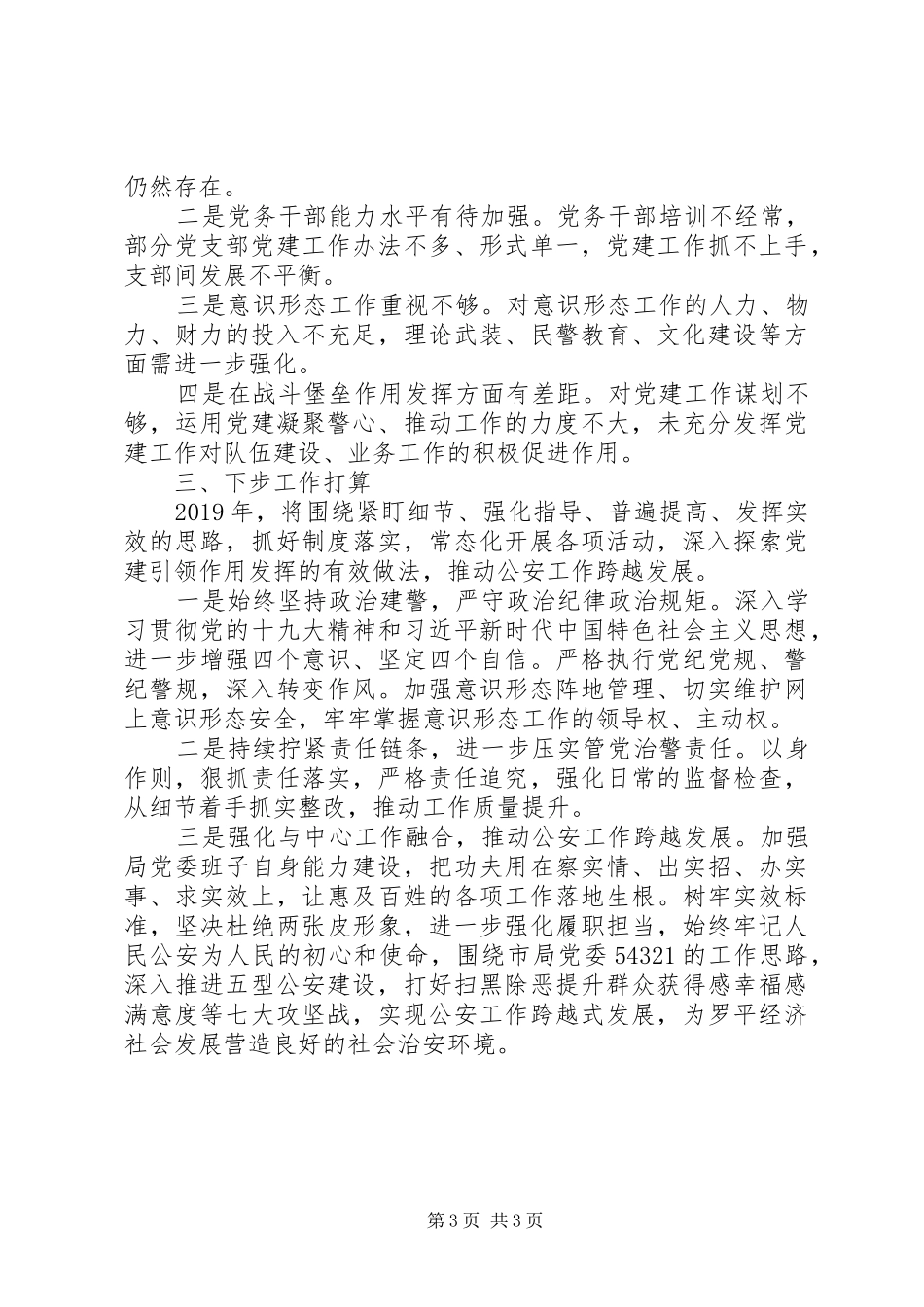 20XX年党委书记抓基层党建工作述职报告_第3页