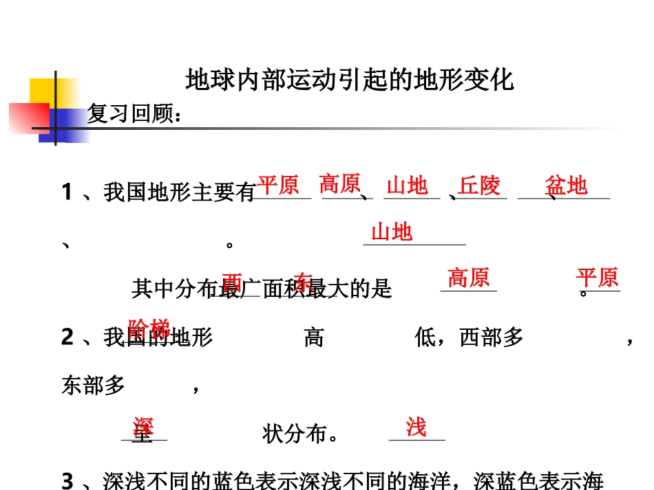 教科版小学科学五年级上册第三单元《地球内部运动引起的地形变化》PPT课件_第1页