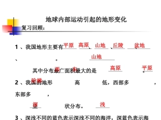 教科版小学科学五年级上册第三单元《地球内部运动引起的地形变化》PPT课件