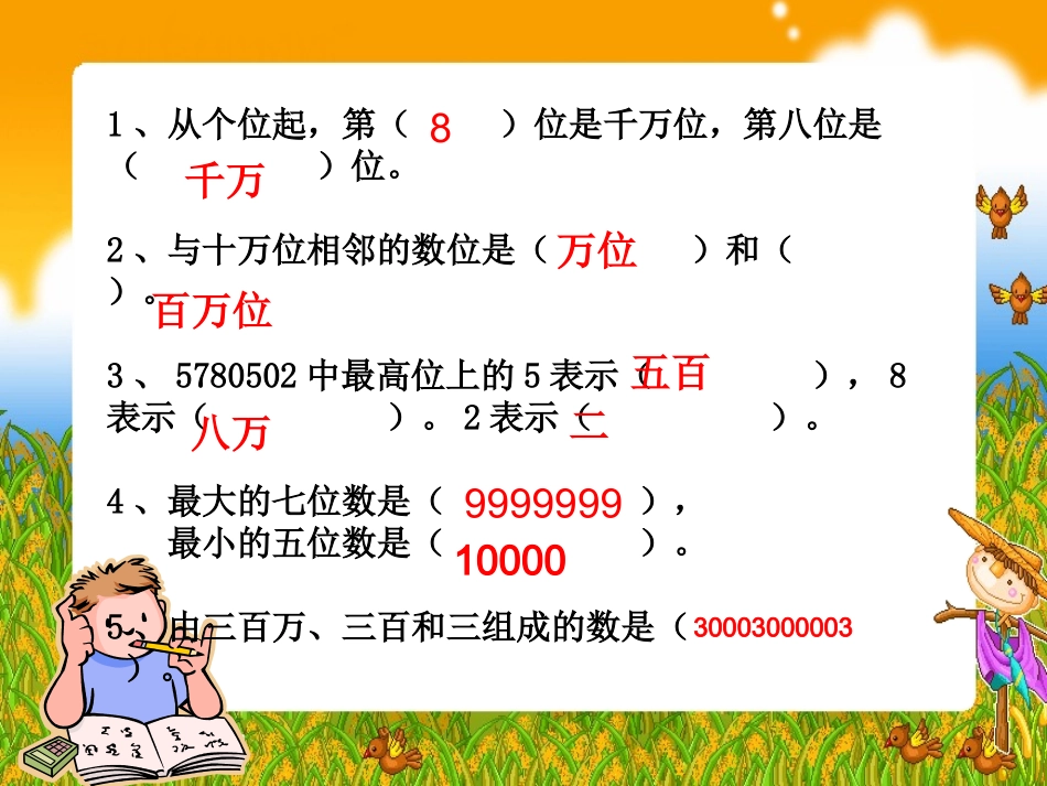 人教版小学数学四年级上册第一单元_大数的认识知识点归纳_第3页