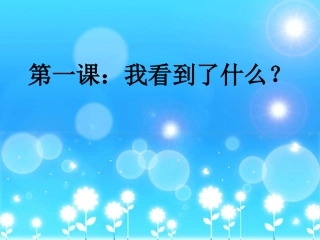 教科版小学科学三年级上册第一单元《我看到了什么》课件
