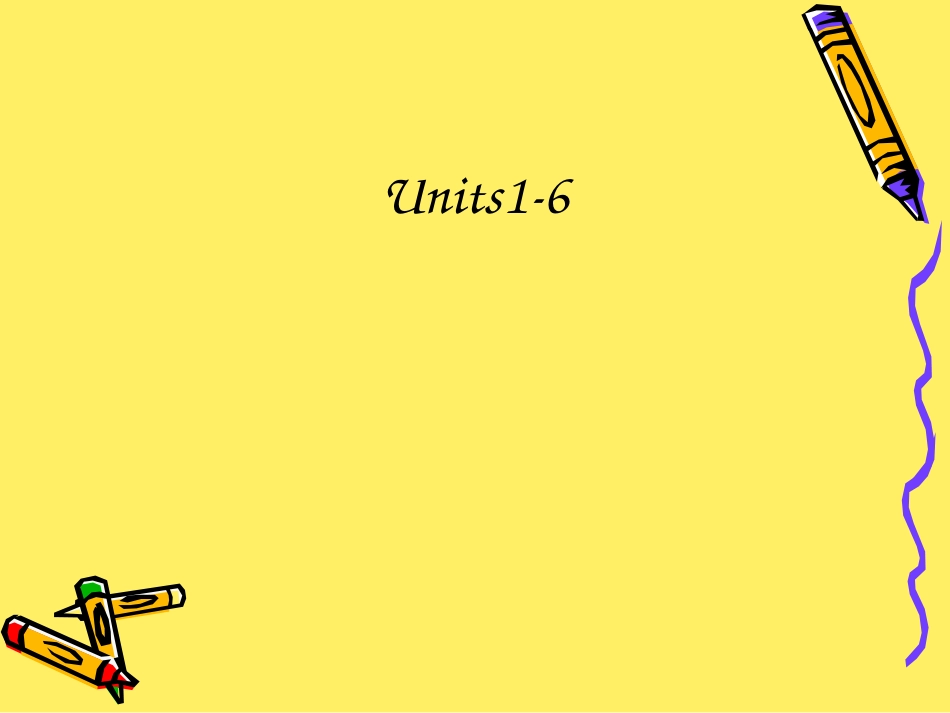 新目标七年级英语上unit１－６复习课件_第2页