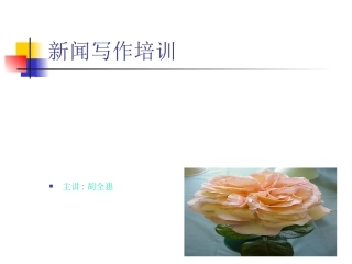 新闻写作培训资料