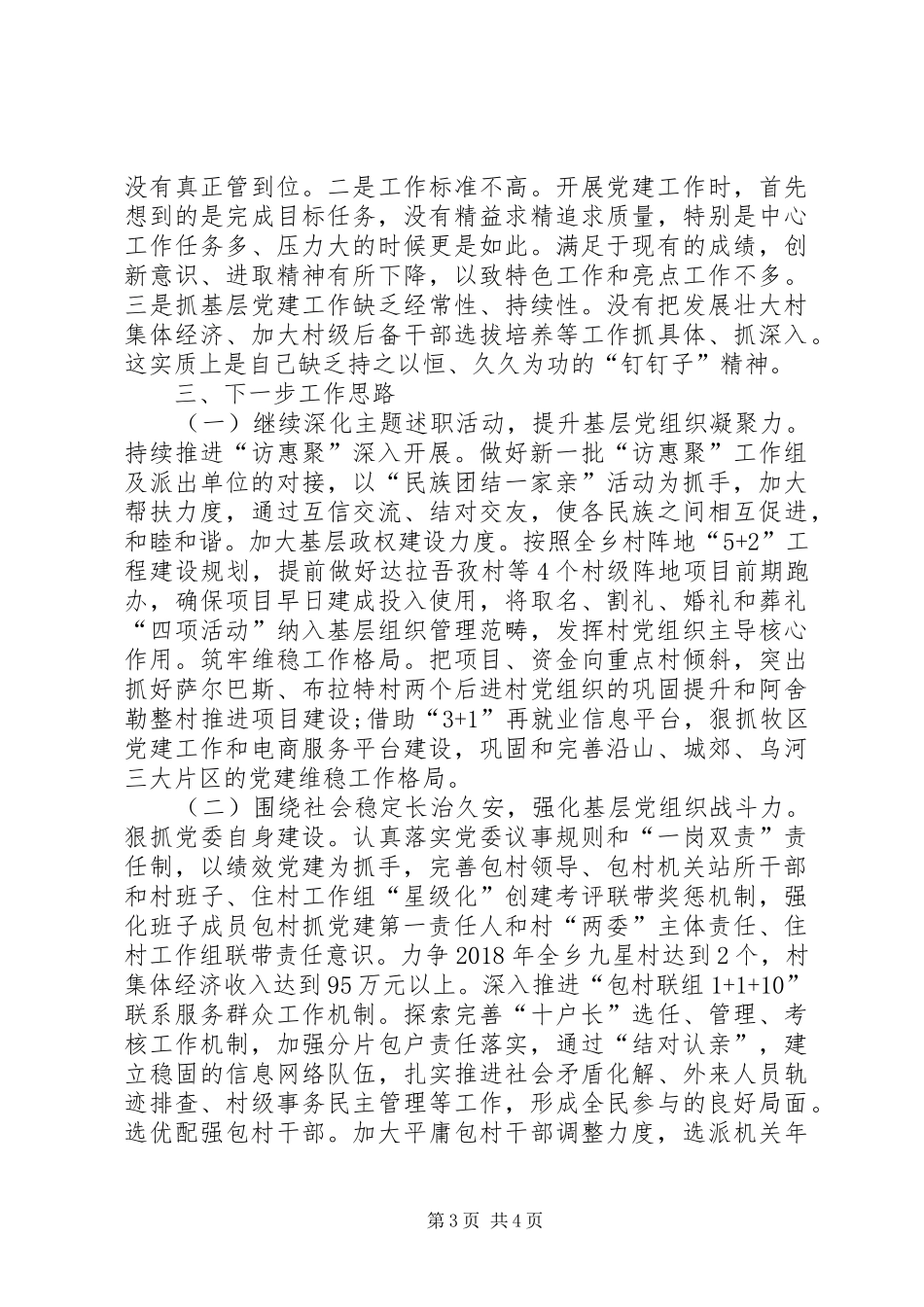 XX年上半年党委书记个人述职报告范文_第3页