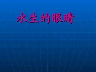 永生的眼睛教学课件