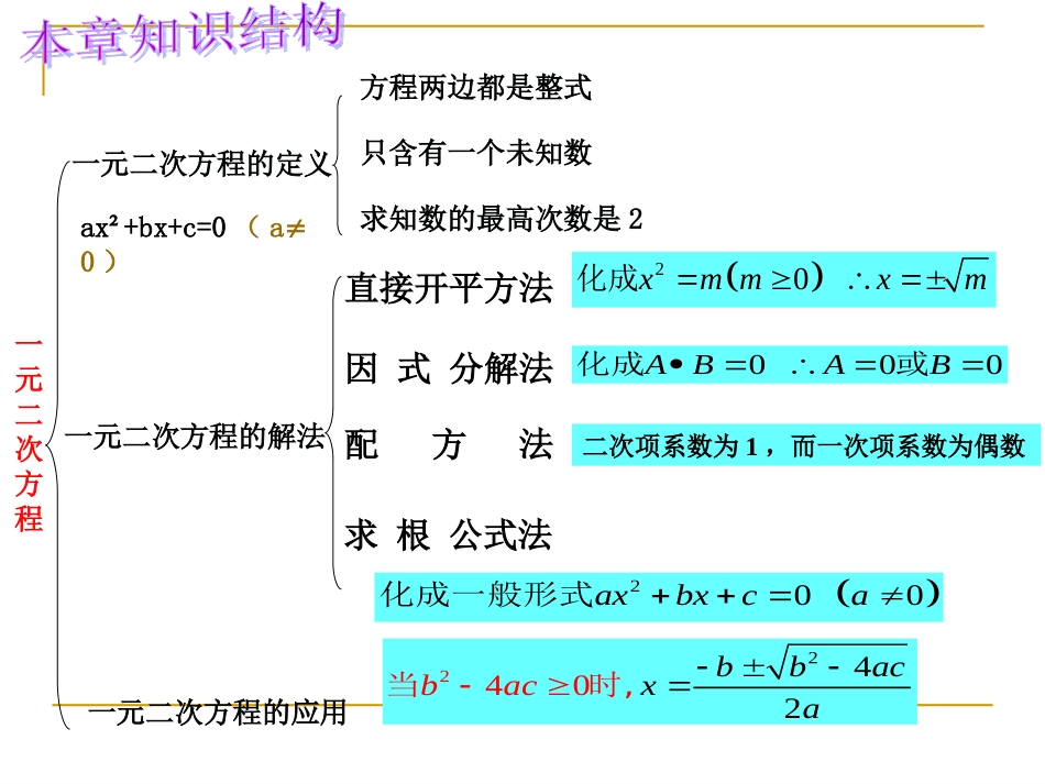 人教版第21章_一元二次方程复习课件_第3页
