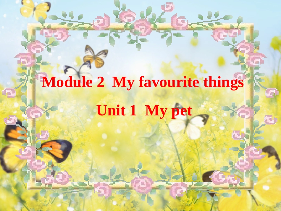 上海本地版英语四下《Unit1Mypet》课件3_第1页