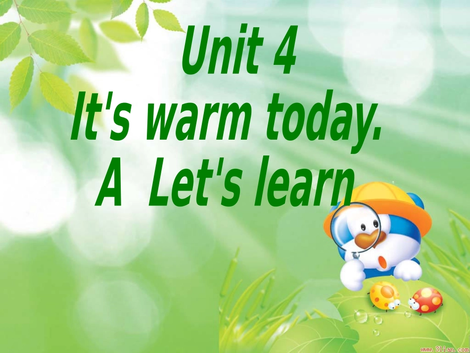 PEP小学英语四年级下册Unit4Alearn_第1页