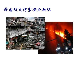 校园防火防震安全知识主题班会课件