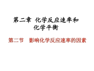 选修4—22影响化学反应速率的因素