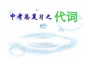 中考英语复习课件代词