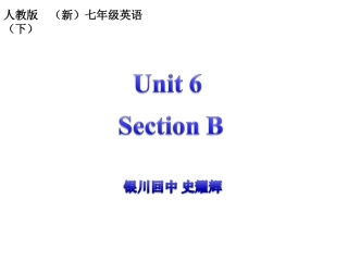 人教版新7年级下册unit6B
