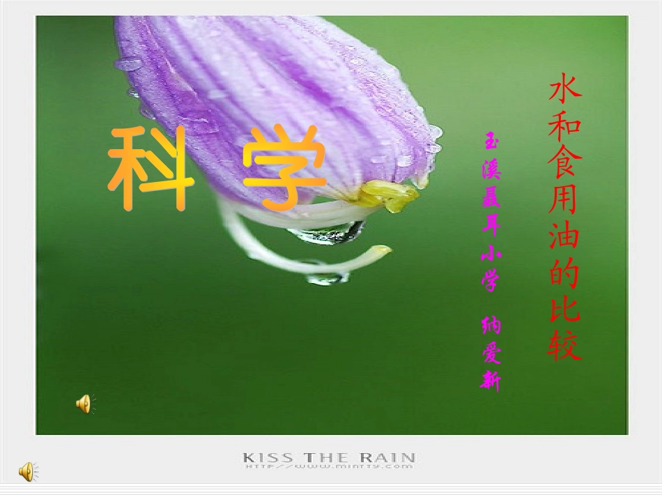 小学科学三年级上册《水和食用油的比较》课件 (2)_第1页
