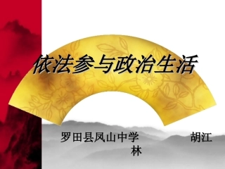 依法参与政治生活