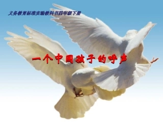 义务教育标准实验教科书四年级下册《一个中国孩子的呼声》