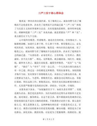 三严三实干部心得体会