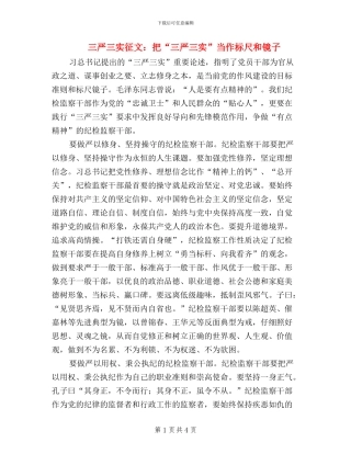 三严三实征文：把“三严三实”当作标尺和镜子